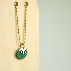 Renske Versluijs - necklace Bibi forest green