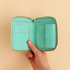 leather wallet BIO mint - Renske Versluijs