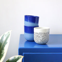 Handmade ceramic cups by Renske Versluijs