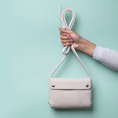 leather handbag sand - renskeversluijs