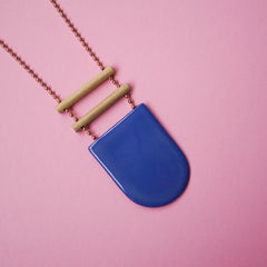 renskeversluijs - porcelain necklace #02 kobalt