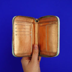 leather wallet copper - renske versluijs