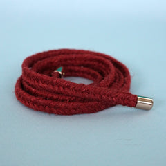 braided belt deep red - renskeversluijs