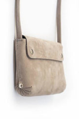 taupe leather handbag - renskeversluijs