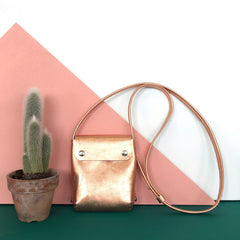 small leather handbag copper - renskeversluijs