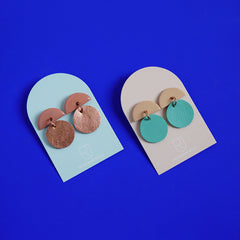 porcelain & leather earrings Stella - Renske Versluijs