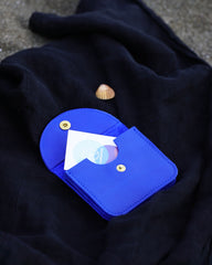 Leather wallet Voyage kobalt - Renske Versluijs