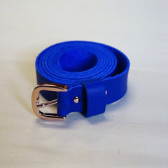 renske Versluijs - leather belt kobalt