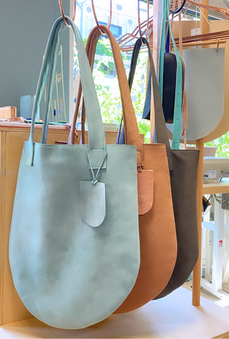 Leather shopper Sam