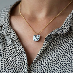 handmade porcelain necklace Eva dots -Renske Versluijs