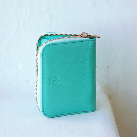 leather wallet BIO mint - Renske Versluijs