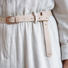 Renske Versluijs - leather belt BIO nude