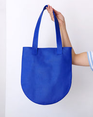 Leather shopper Sam - BIO Kobalt - Renske Versluijs