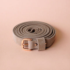 Renske Versluijs - double belt leather taupe