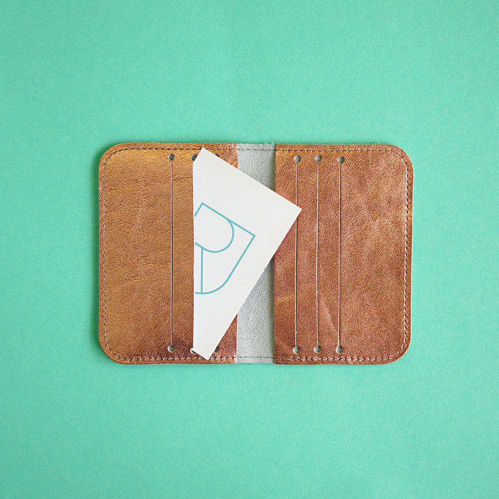 Renske Versluijs - leather card sleeve copper
