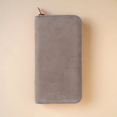 leather wallet taupe