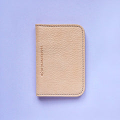 leather card sleeve nude - renske versluijs