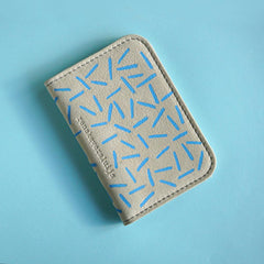leather card sleeve sand stripes - renskeversluijs