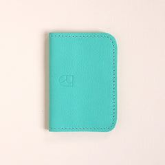 Leather card sleeve BIO mint