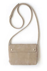 taupe leather handbag - renskeversluijs