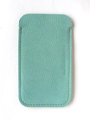 leather Iphone sleeve mint - renskeversluijs