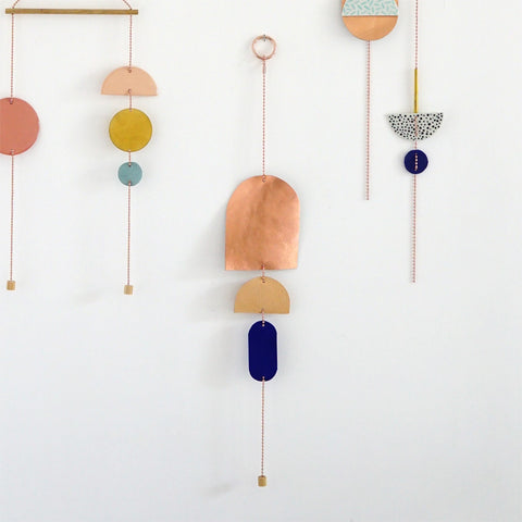 leather wall jewelry Tre colore