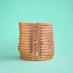 leather bracelet copper - renskeversluijs