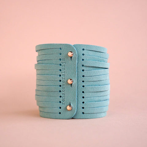 leather bracelet mint - renskeversluijs