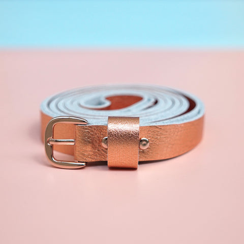 leather double belt copper - renskeversluijs