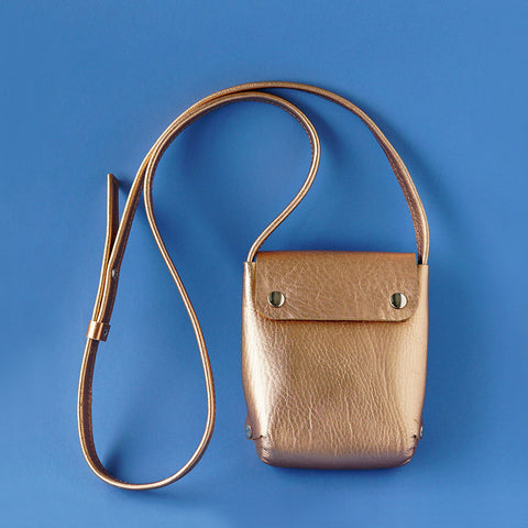 small leather handbag copper - renskeversluijs