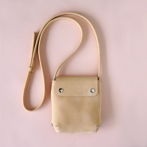 small leather handbag nude - Renske Versluijs