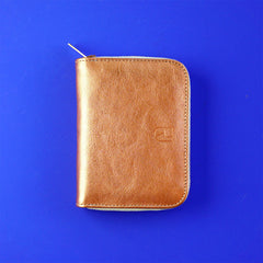 leather wallet copper - renske versluijs